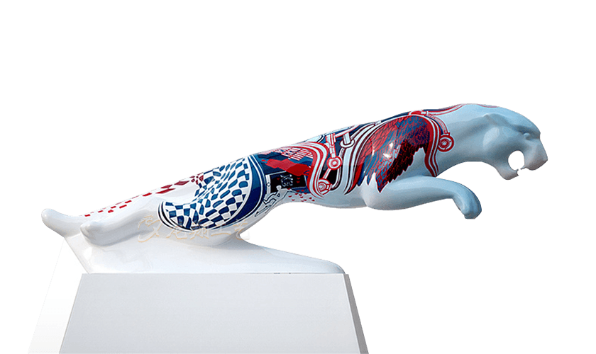 玻璃钢捷豹雕塑