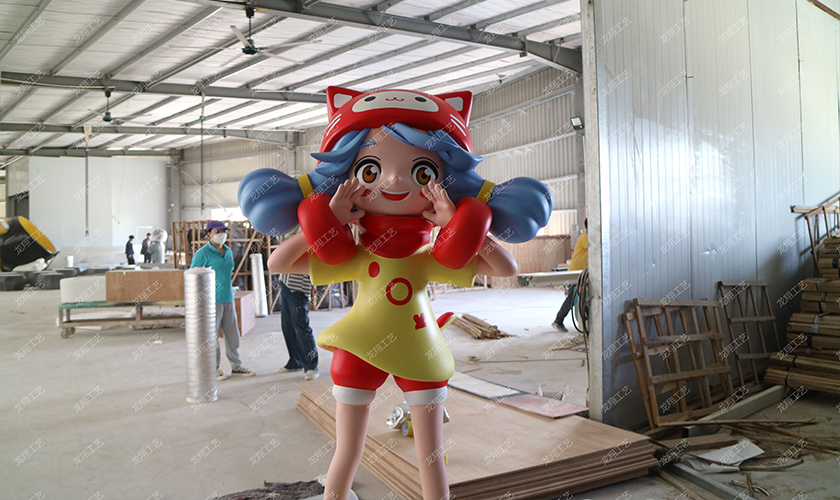 形象ip雕塑-猫女孩